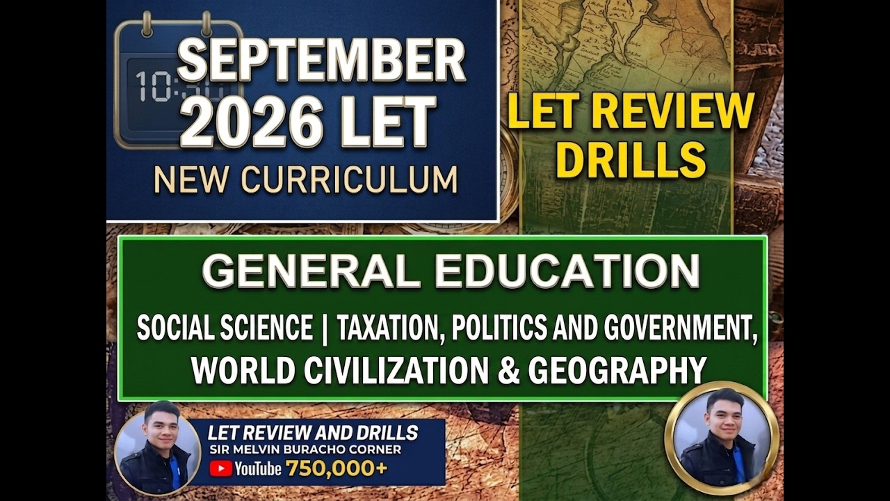 GENERAL EDUCATION SEPTEMBER 2026  GEOGRAPHY, GOVERNMENT,  POLITICS SOCIAL STUDIES  LET REVIEW