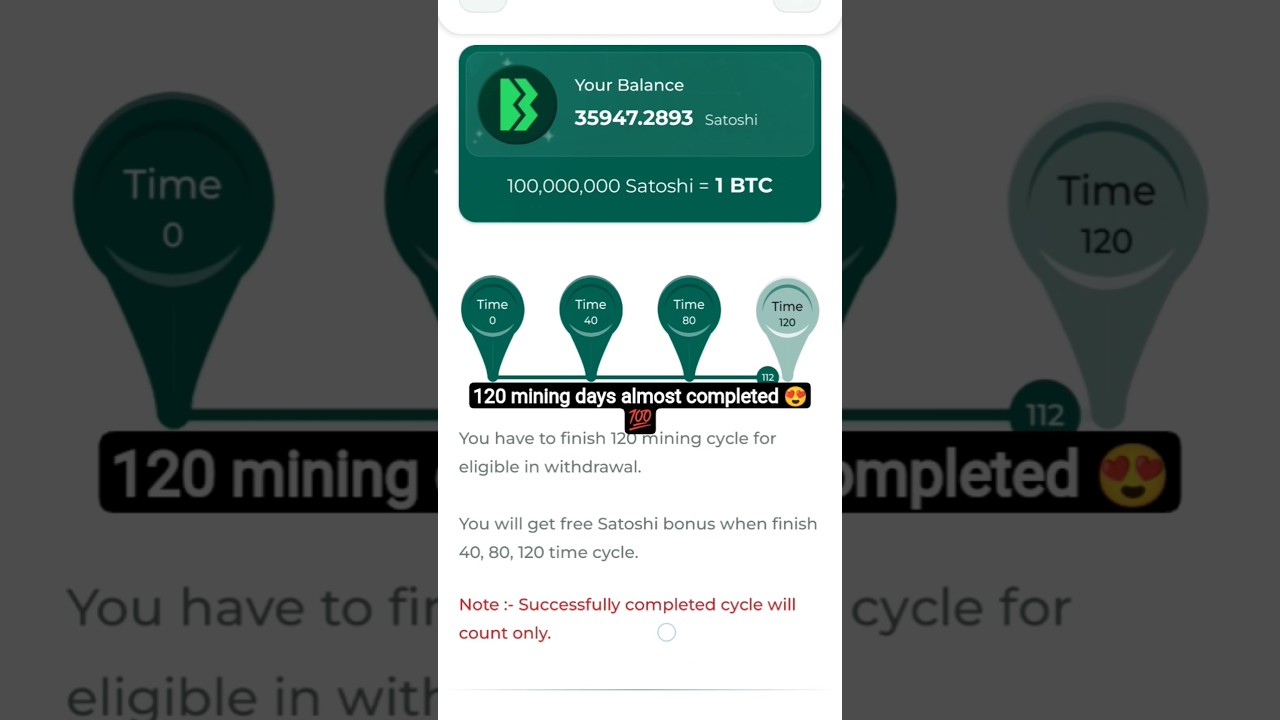 Cloud Mining Pro App 120 mining days challenge almost completed 😍 @Earnfreecryptocurrency9