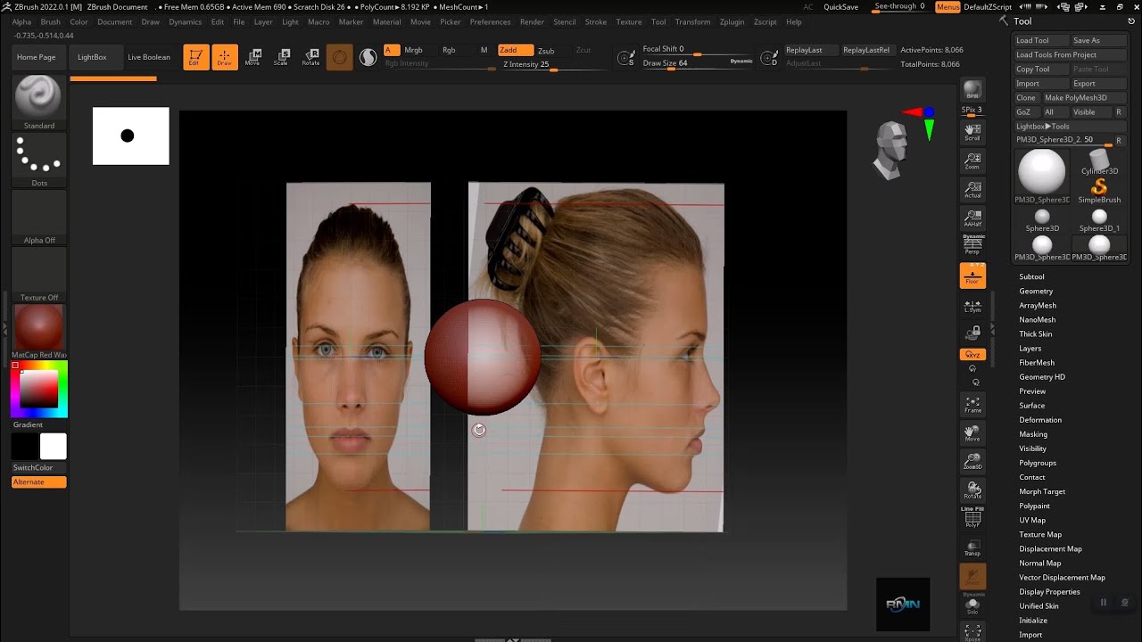 zbrush reference image tutorial | Working with Reference image in Zbrush | Way to use reference