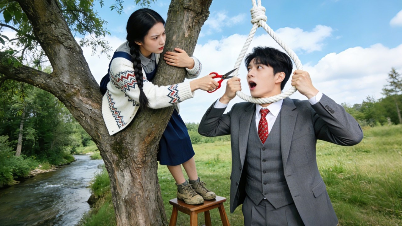 末期の病を患うCEOは首を吊って自殺しようとした——貧しい女性が縄を切ると脅し、彼を救った！愛が始まる！
