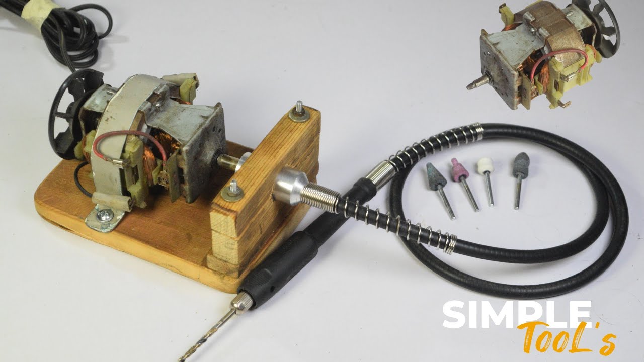 Using an old blender motor, how to make a mini drill with ease and professionalism