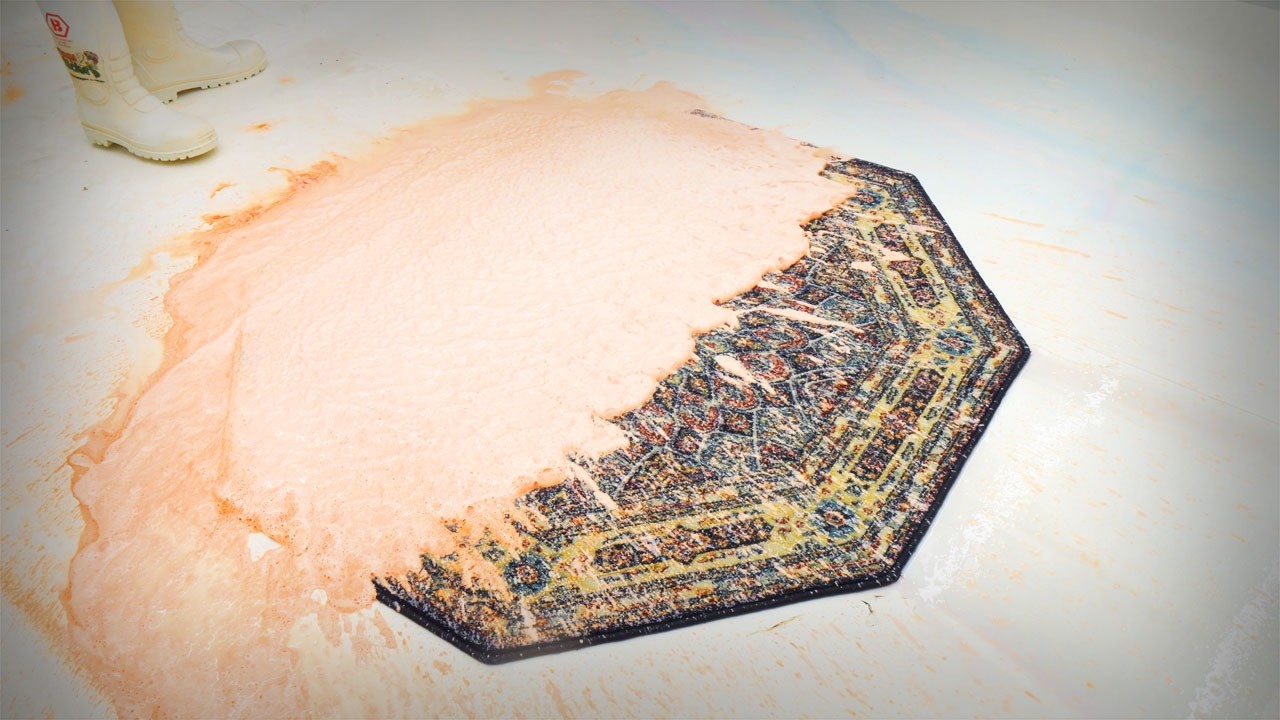 FILTH-CAKED Hexagonal Rug Gets an Extreme Makeover. Satisfying ASMR Carpet Cleaning.