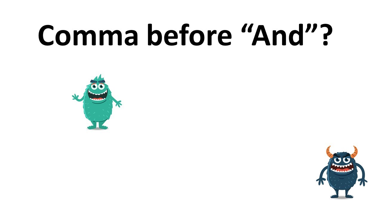 comma before 