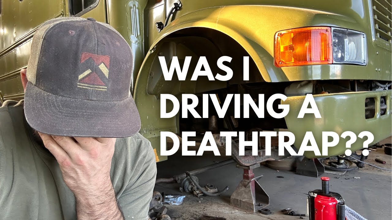 My bus was a LOT more DANGEROUS than I thought--replacing kinpins, shocks and brakes on my skoolie