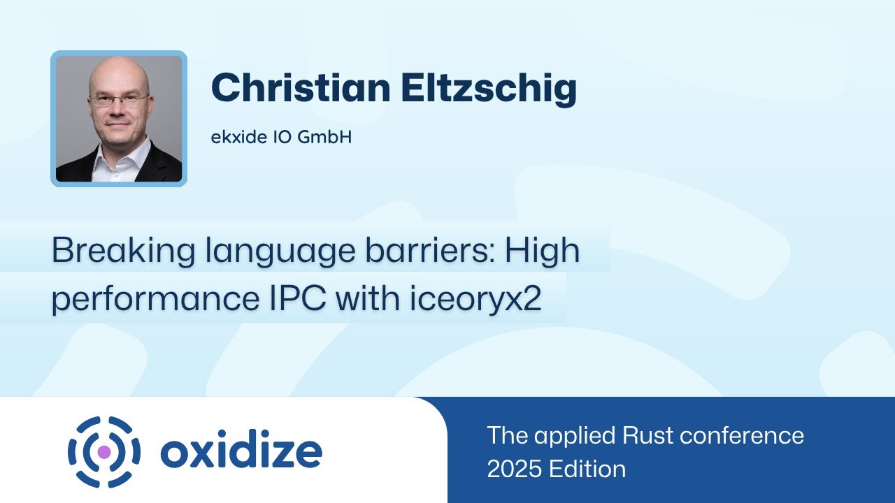 Breaking language barriers:High-performance IPC with iceoryx2