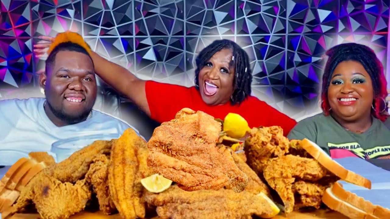 HUGE FRIED FISH AND CHICKEN FEAST COLLAB W/ ​⁠