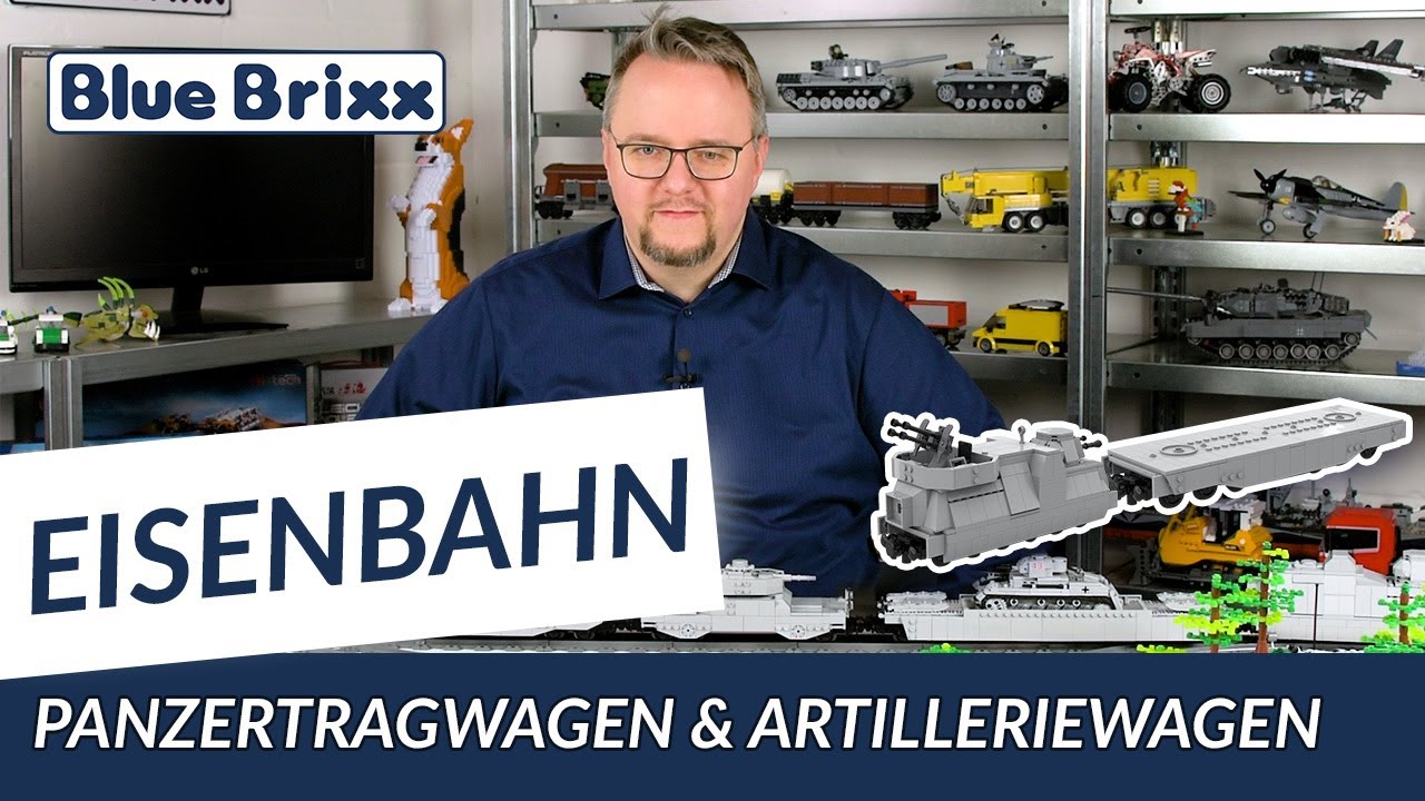 Panzerzug Artilleriewagen & Panzertragwagen Typ 2 von BlueBrixx