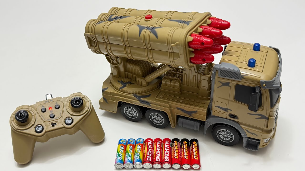 Unboxing RC Military Missile Truck, Electric Dancing God Of Wealth, RC Crane, Police Car