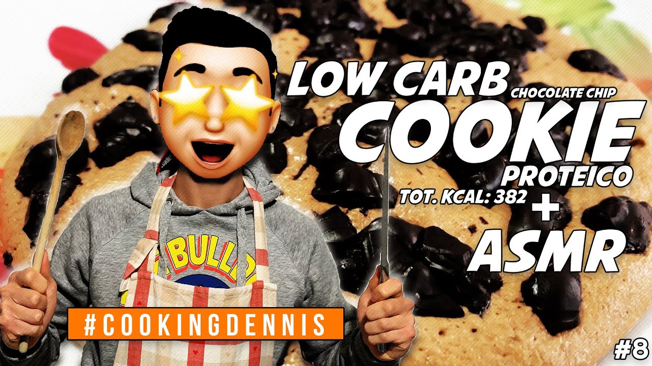 Low Carb CHOCOLATE CHIP COOKIE Proteico | Ricetta & Preparazione + ASMR | COOKING DENNIS