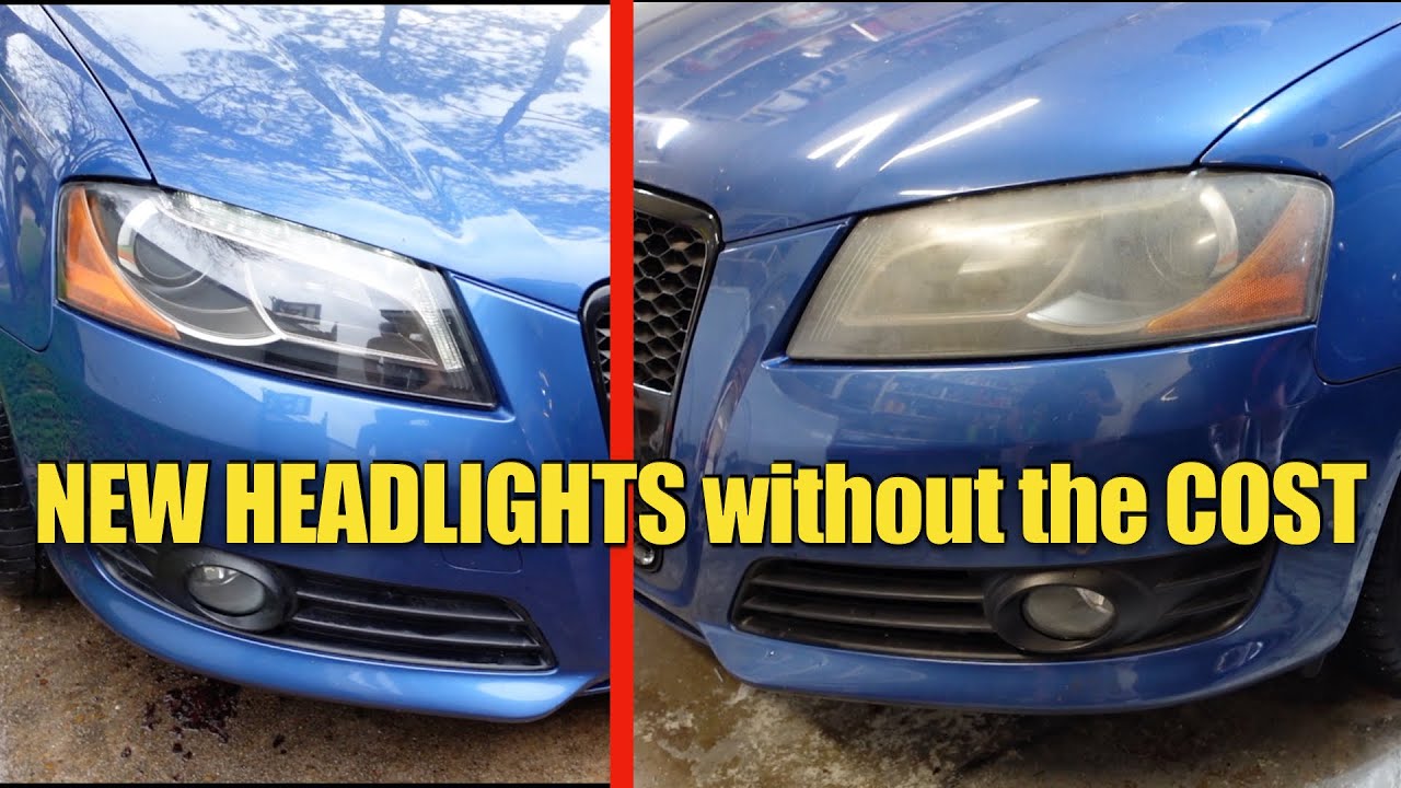Restoring FADED and YELLOWING Headlights on an Audi A3