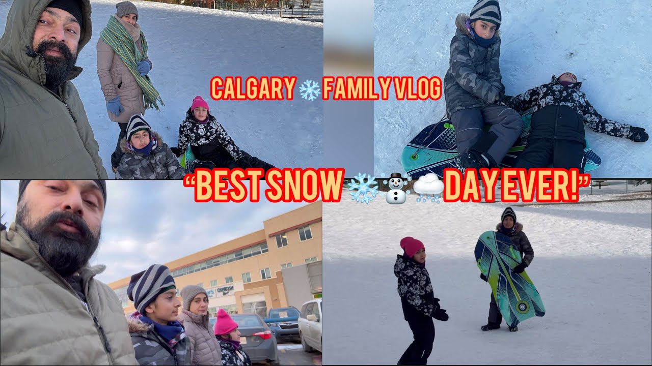 Best Snow Day Ever ❄️ | Family Sledding Fun in Calgary 🇨🇦