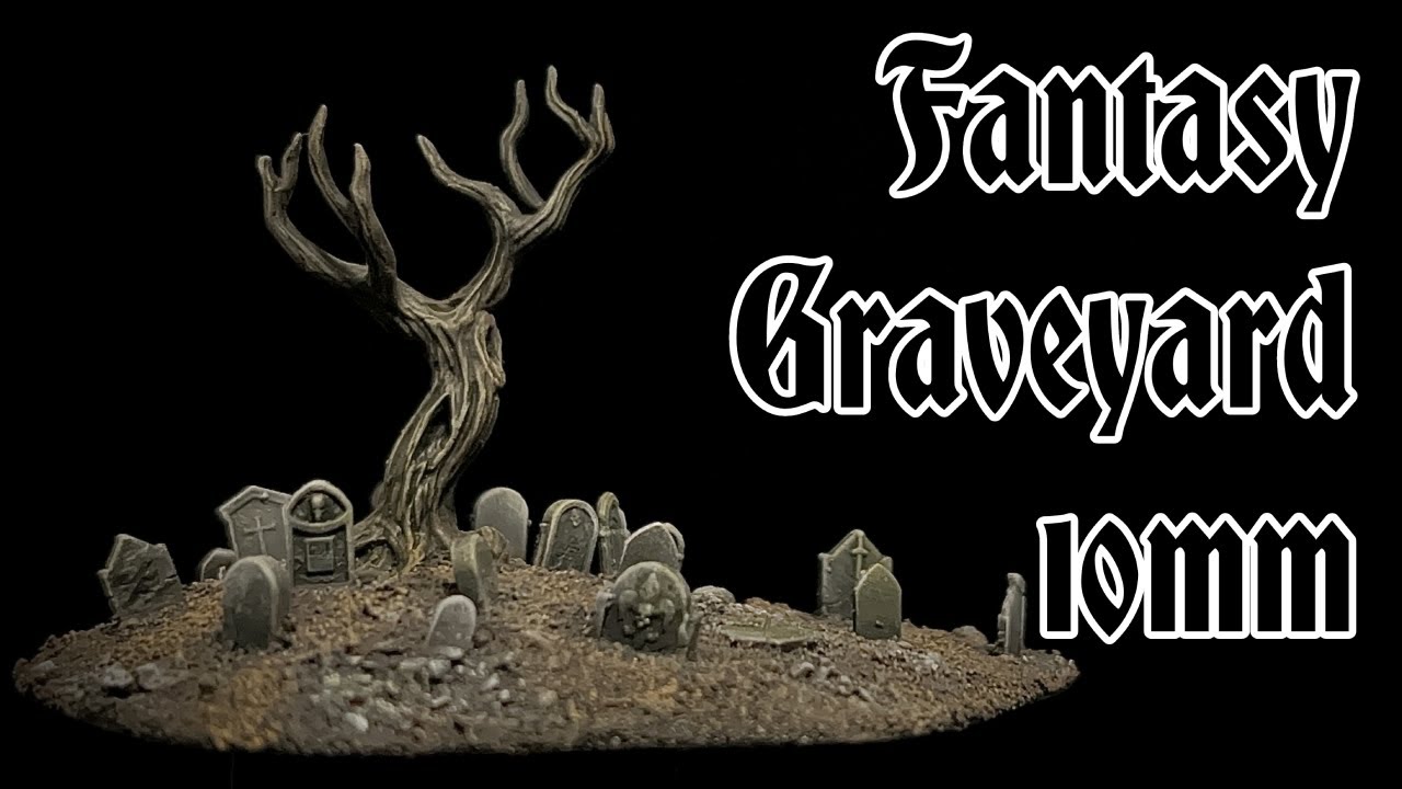 Making of a Fantasy Miniature Graveyard scatter terrain 10mm