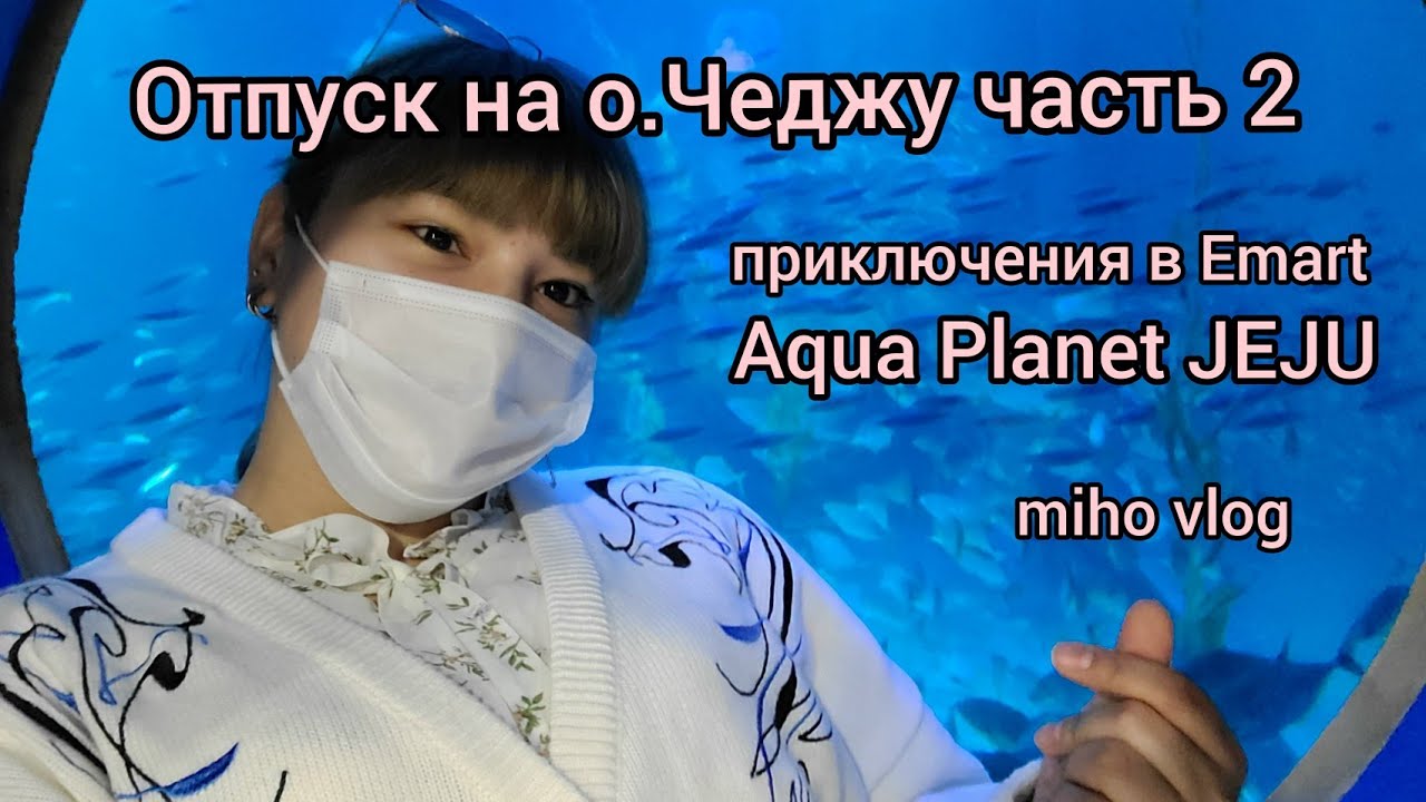 Отпуск на о.Чеджу часть 2 | приключения в Emart, Aqua Planet JEJU | miho vlog