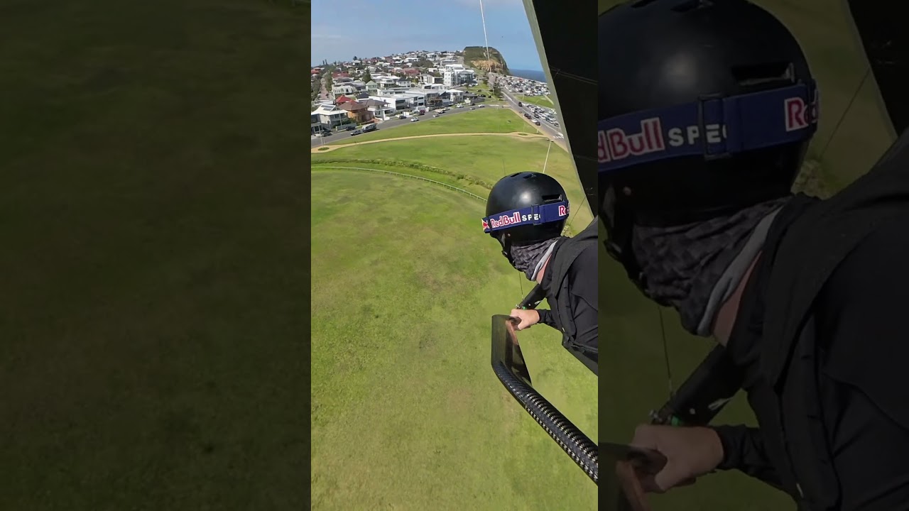 Landing a hang glider - Newcastle Australia