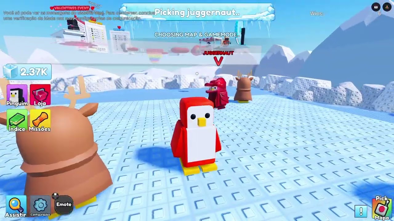 Jogando o jogo do pinguim👍