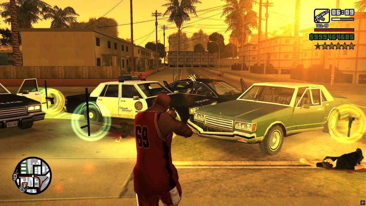 GTA San Andreas - Willowfield Shootout and Rampage + Six Star Escape