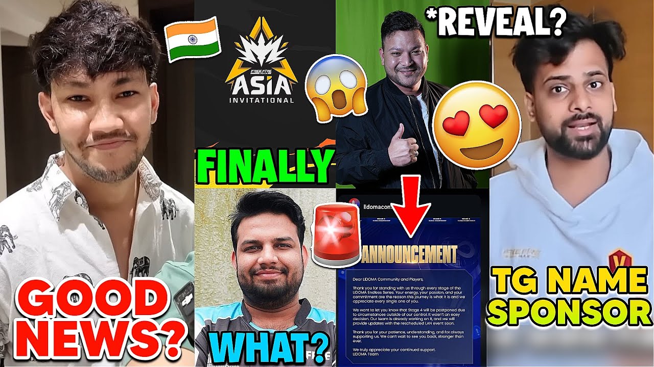 Free Fire Max Asia Invitational 2025 🥶 Lidoma Grand Finals Postponed?🚨 TG Sponsor Revealed in LIVE?😱