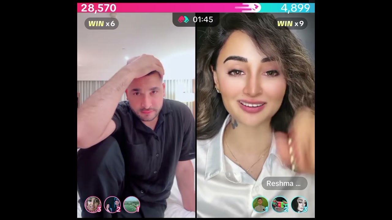 Waliullah very funny tik tok live with Reshma