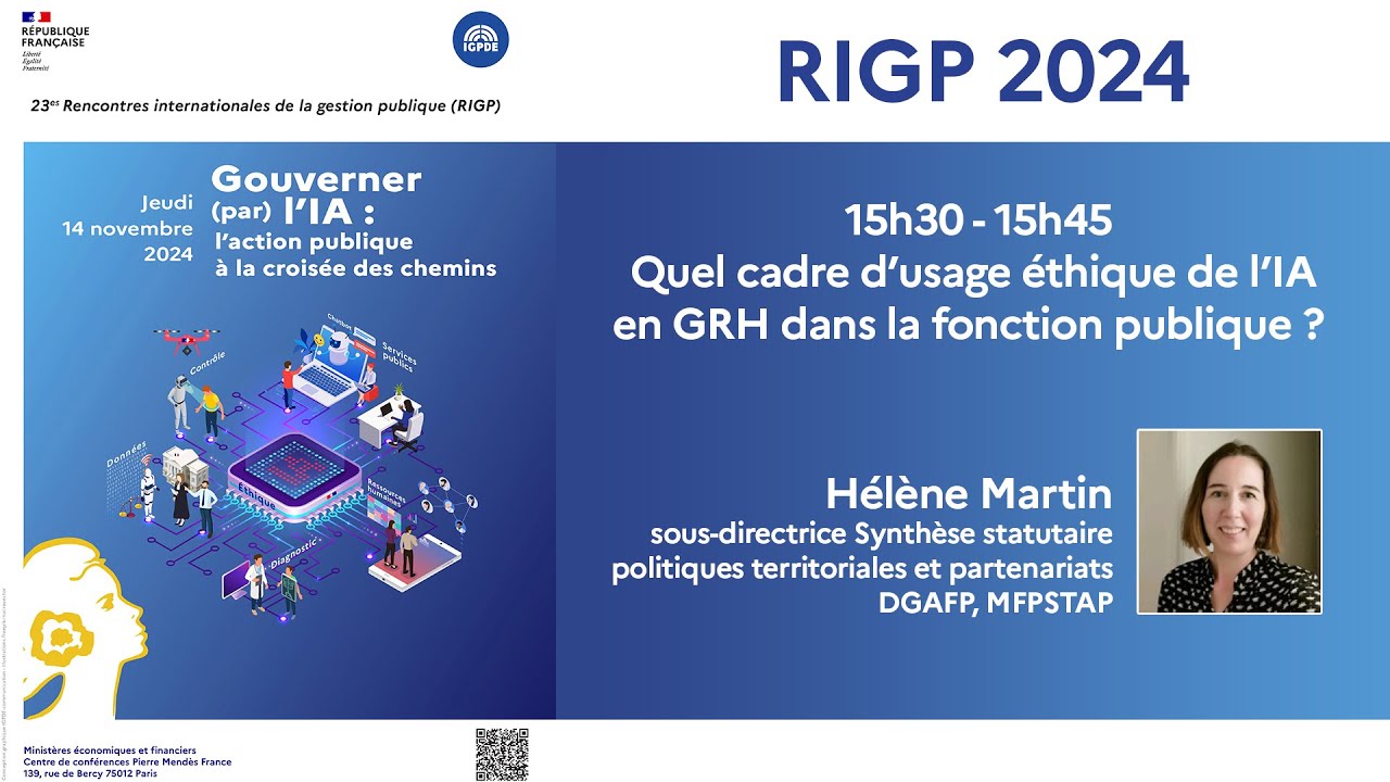 Retour d'expérience : Quel cadre d'usage éthique de l'IA en GRH dans la fonction publique ?
