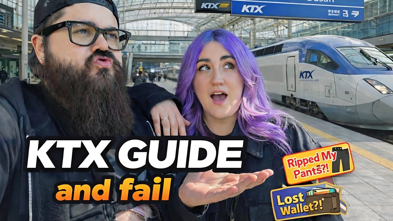 Поездка на поезде из Сеула в Пусан на скоростном поезде KTX! А ещё я порвал штаны.