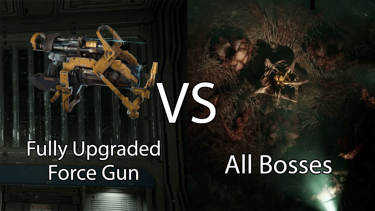 Fully Upgraded Force Gun vs All Bosses (Impossible) | Dead Space Remake