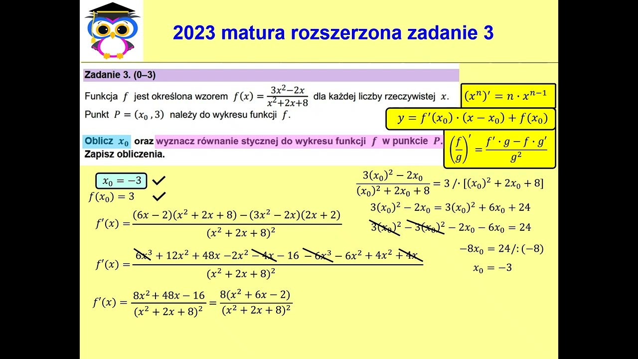 03 PR 2023 Matura matematyka poziom rozszerzony zadanie 3
