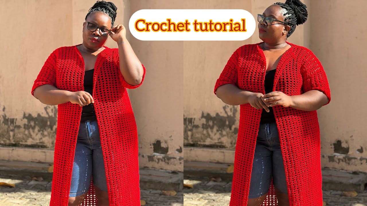 Ruby Aura Kimono  (CROCHET TUTORIAL)