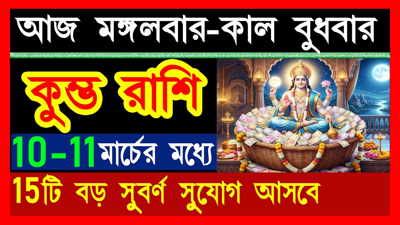 কুম্ভ রাশি 10-11 মার্চ 15টি বড় সুবর্ণ সুযোগ আসবে|kumbh rashi 10 march|kumbh rashi 11 march|