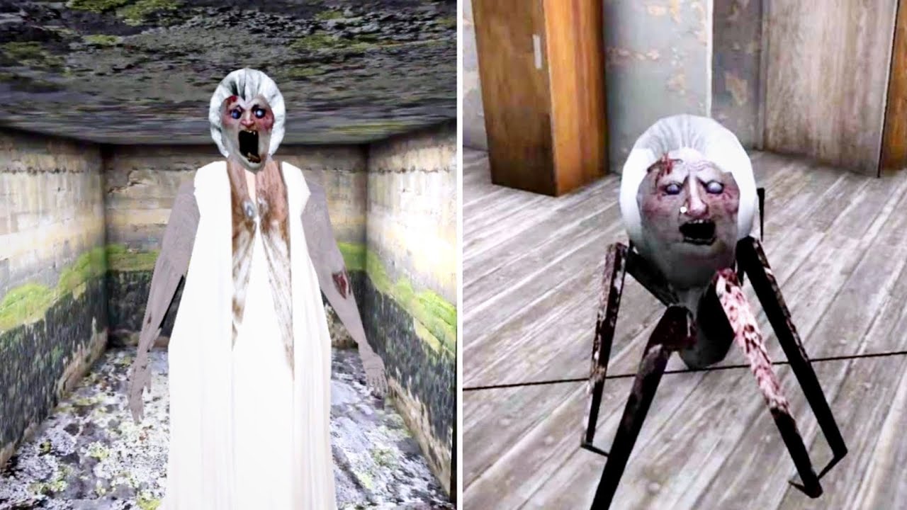 Granny 1.9 New Update Spider Mom Inside House Vs Slendrina's Mom Inside Sewer | Granny New Mod