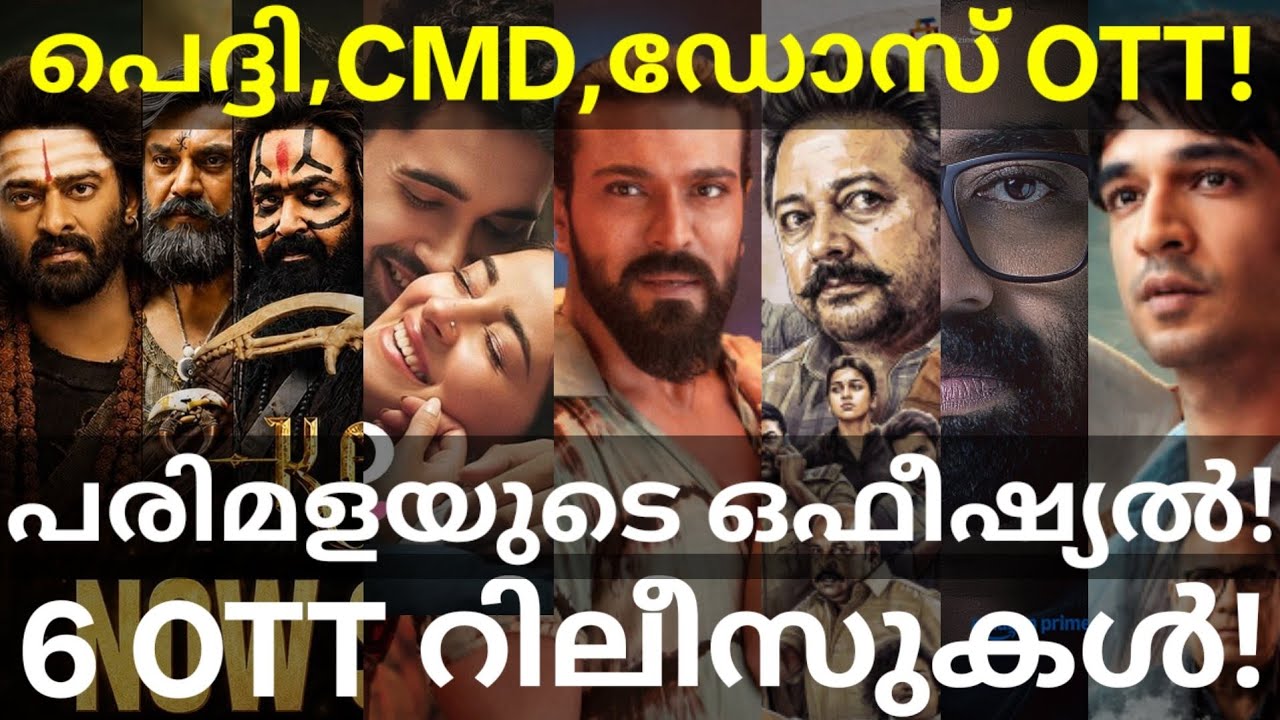 Peddi and Parimala OTT Release Confirmed |6 Movies OTT Release Date #Netflix #Jayaram #Peddi #Zee5