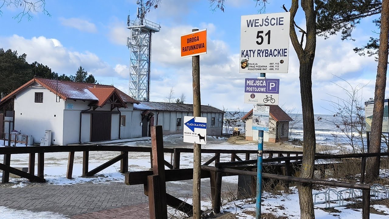 Kąty Rybackie plaża. Zobacz jaka woda 16 lutego 2025