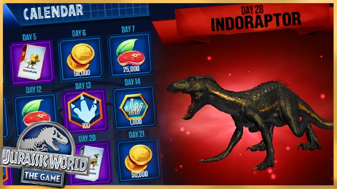 HOW TO GET AN INDORAPTOR EVERY MONTH!!! - Jurassic World: The Game | Ep 104