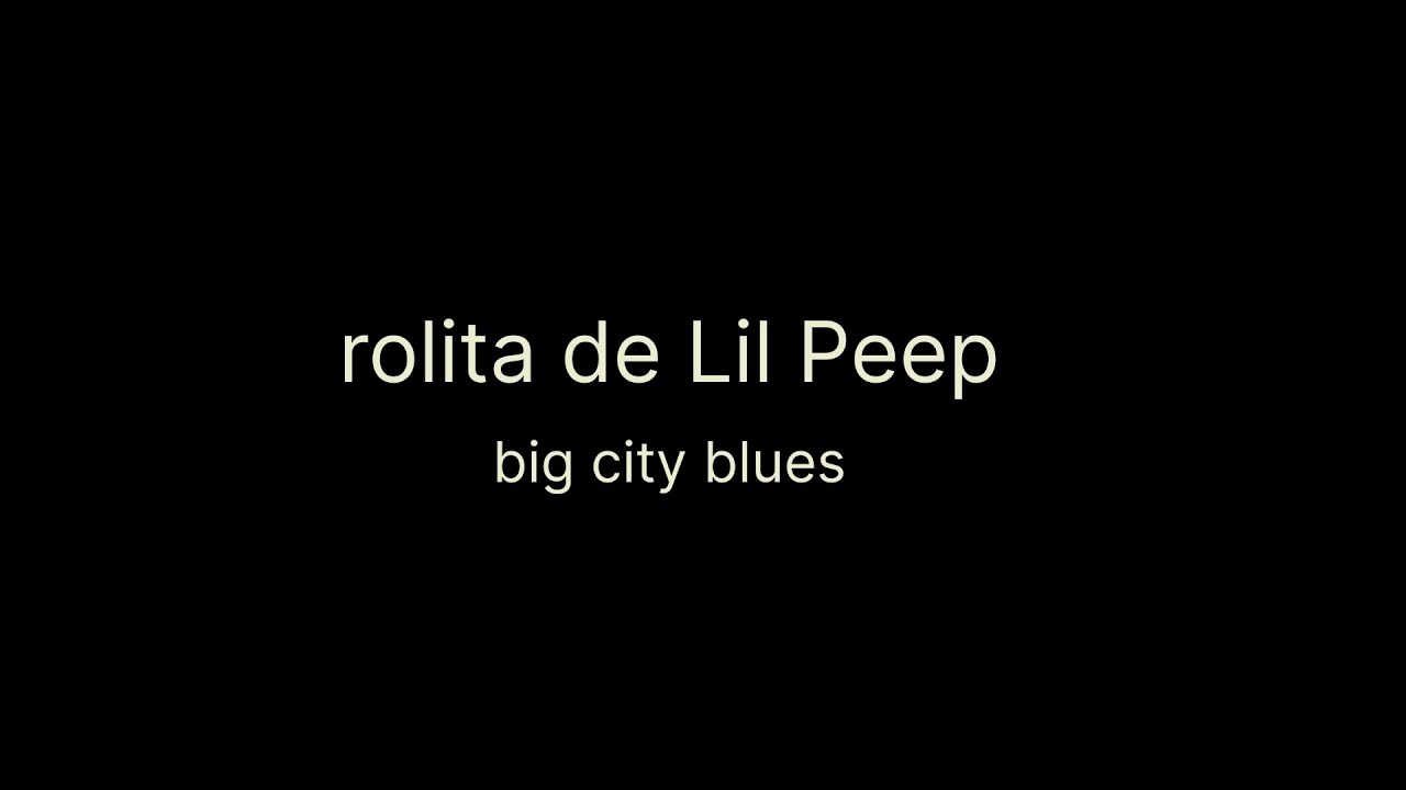 Cover Big city Blues Lil Peep acústico 