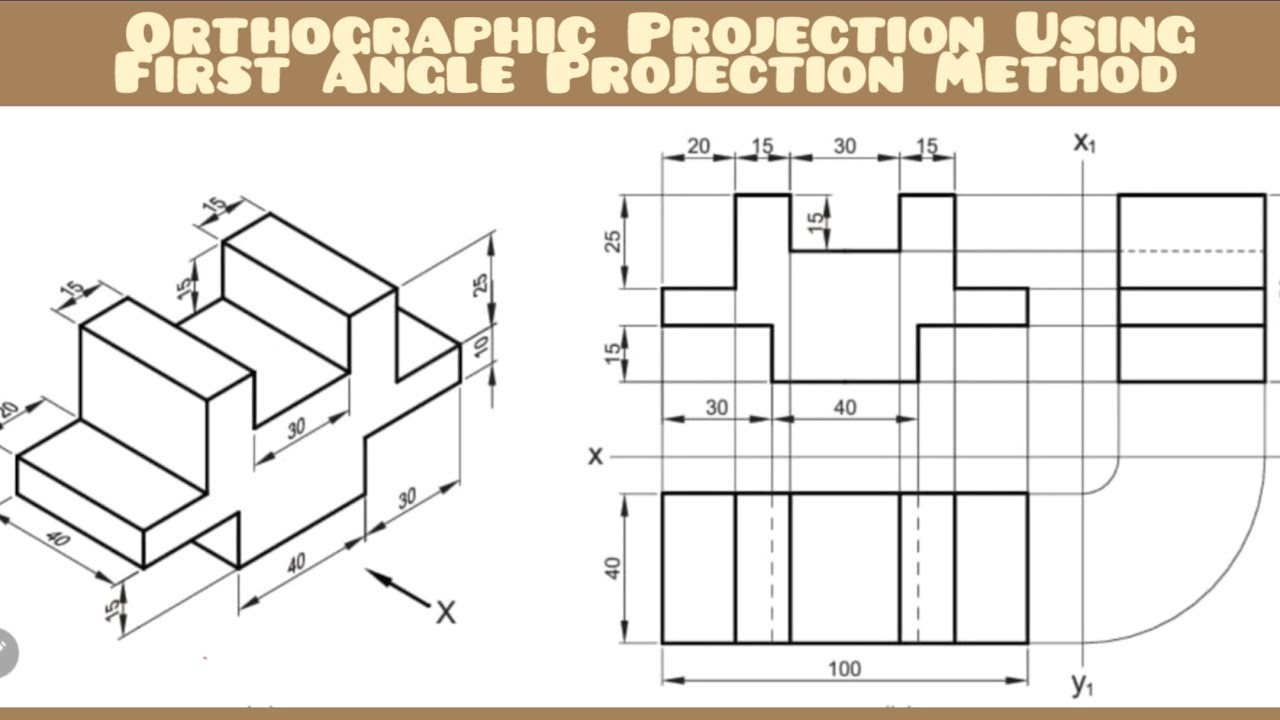 Orthographic Projections 10 Using First Angle Projection  