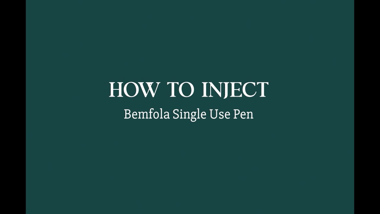 How to use Bemfola Single Use Pen fertility medication for IVF or egg freezing.