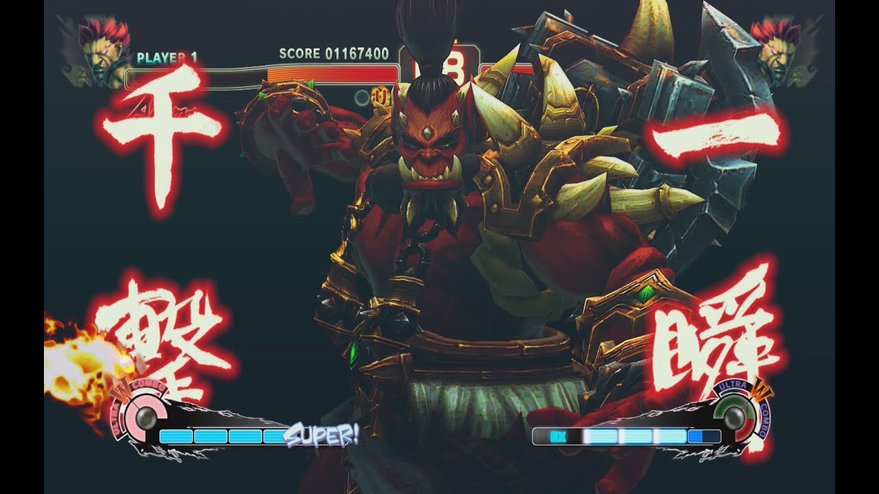 [PC] Ultra Street Fighter 4 BOSS Shin Akuma 4 air fireballs ver. playthrough with cheat (hardest)