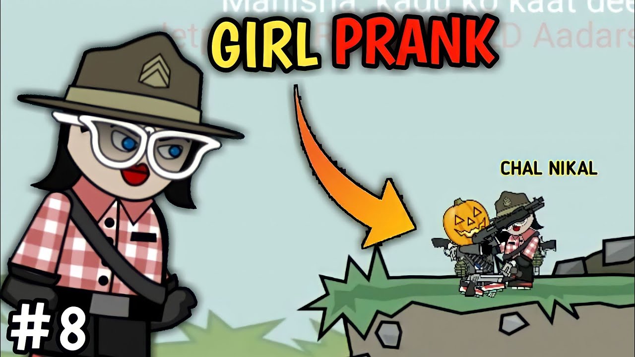 girl prank in mini militia 🤣|| Manisha in mini militia # 8