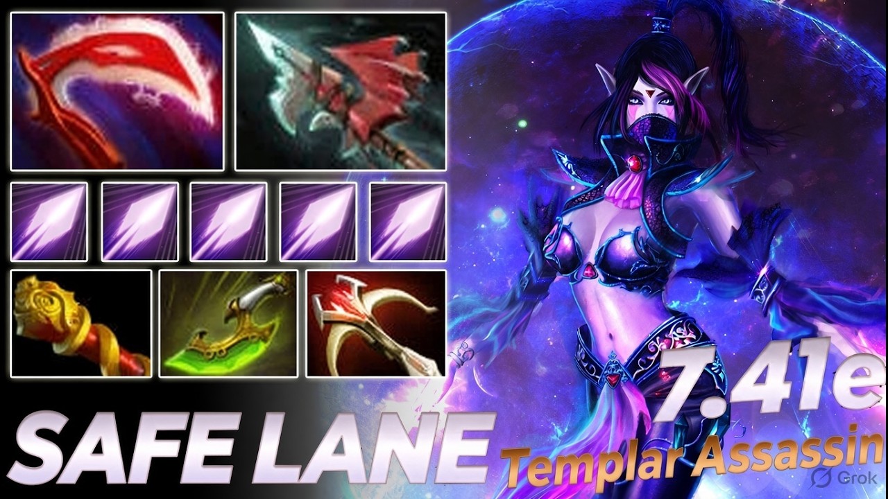 Templar Assassin Safe Lane Carry | 7.41e | Satanic | Pos 1 | Dota 2 Gameplay