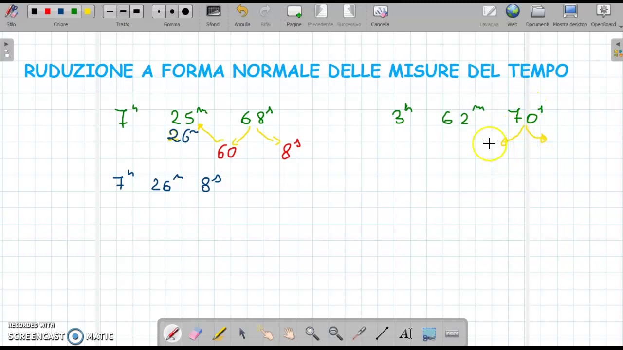 RIDUZIONE A FORMA NORMALE DELLE MISURE DEL TEMPO