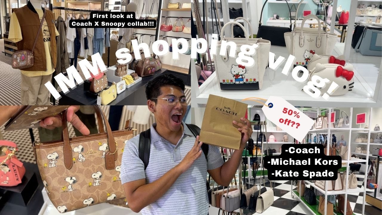 Check out the Coach X Snoopy collection with me! | IMM Singapore shopping vlog 2025