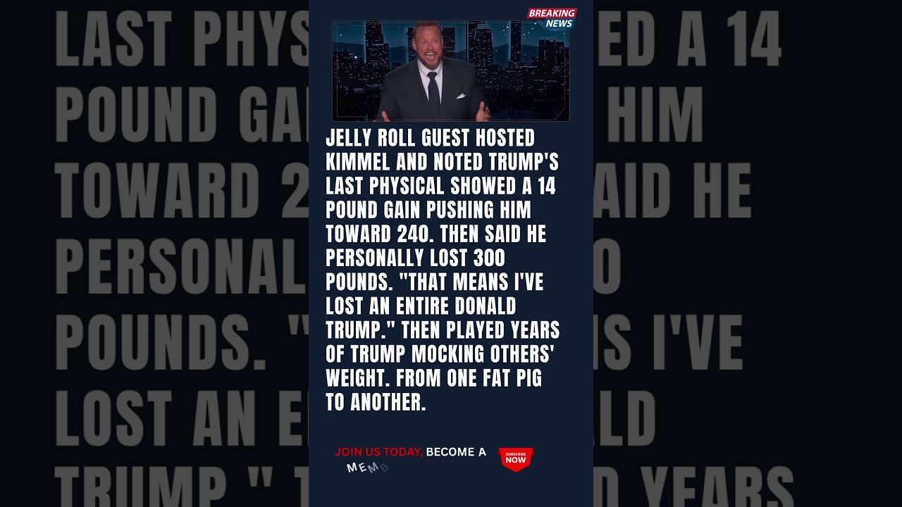 Jelly Roll Guest Hosts Kimmel, Says He's Lost an Entire Donald Trump and Turns the Tables