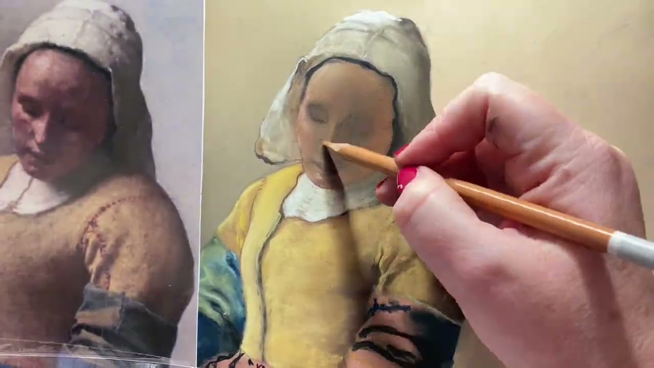 Vermeer Mastercopy in Soft Pastel Timelapse #art #mastercopy #softpastel #tutorial #patreon