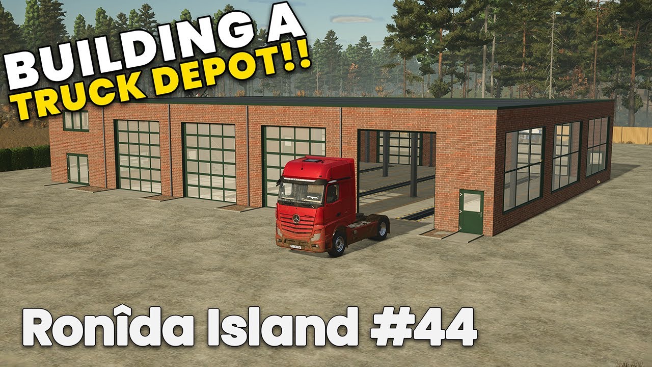 BUILDING A TRUCK DEPOT!! Ronîda Island FS25 Timelapse Farming Simulator 25 Ep 44