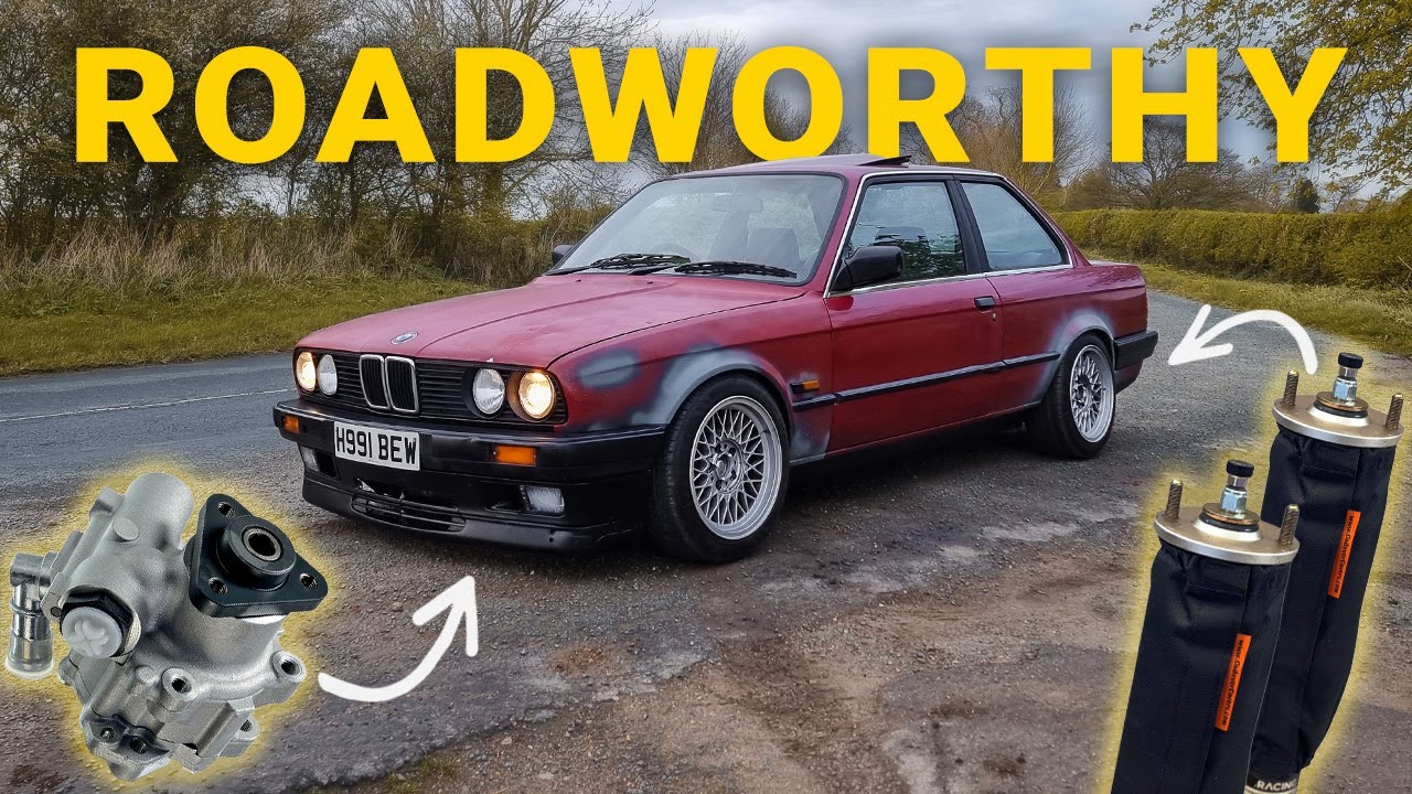 M52 E30 PAS Pump Install, Redneck E30 Headlamp Adjustment, Coilover Covers Fitted & MOT Pass | 058