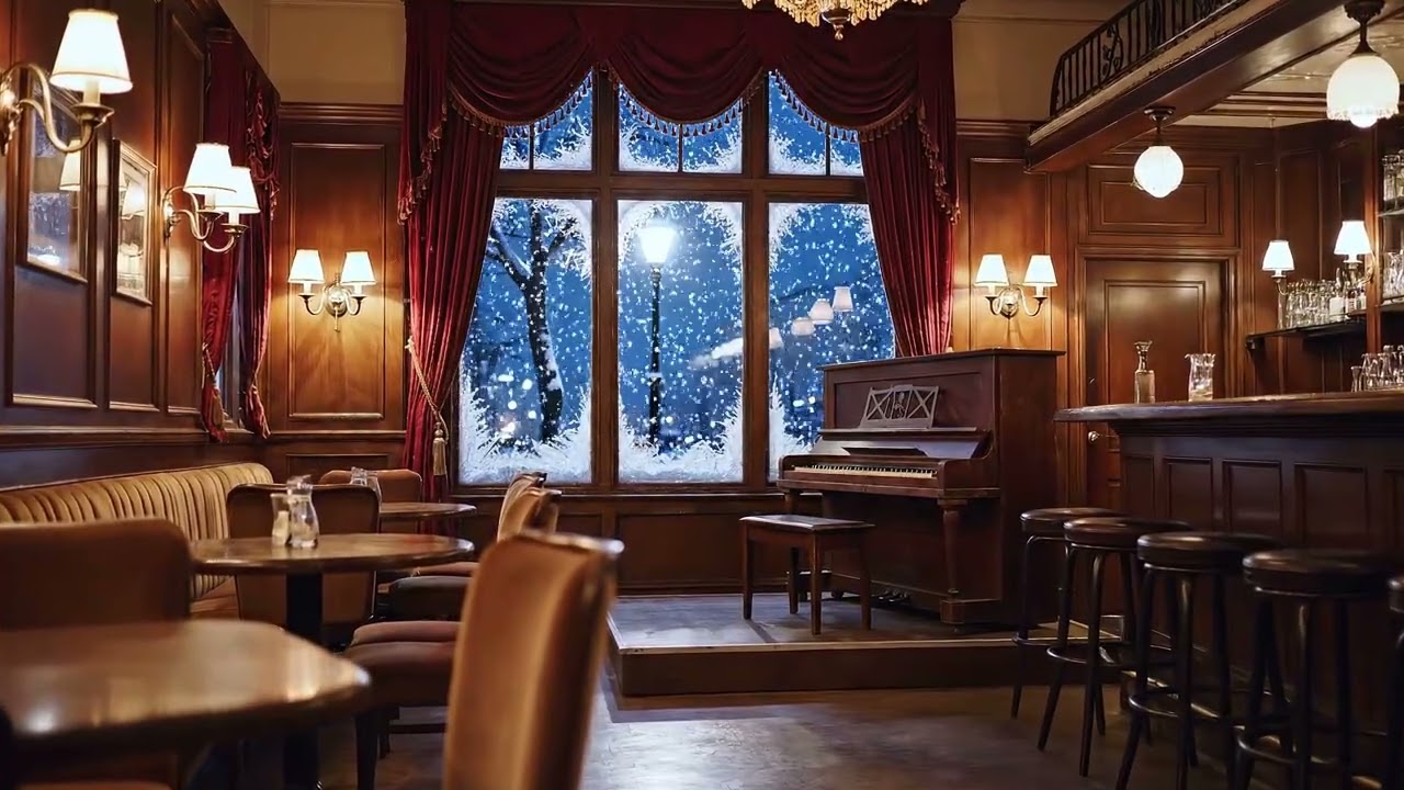 1920s Winter Jazz Lounge I Snowy Nights with Vintage Warmth ❄️🎺 #jazz