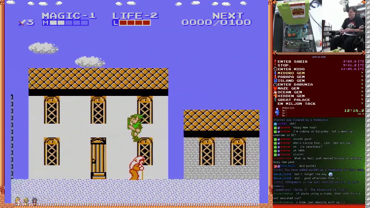 Zelda II: The Adventure of Link, 100% No Out of Bounds, 1:09:31