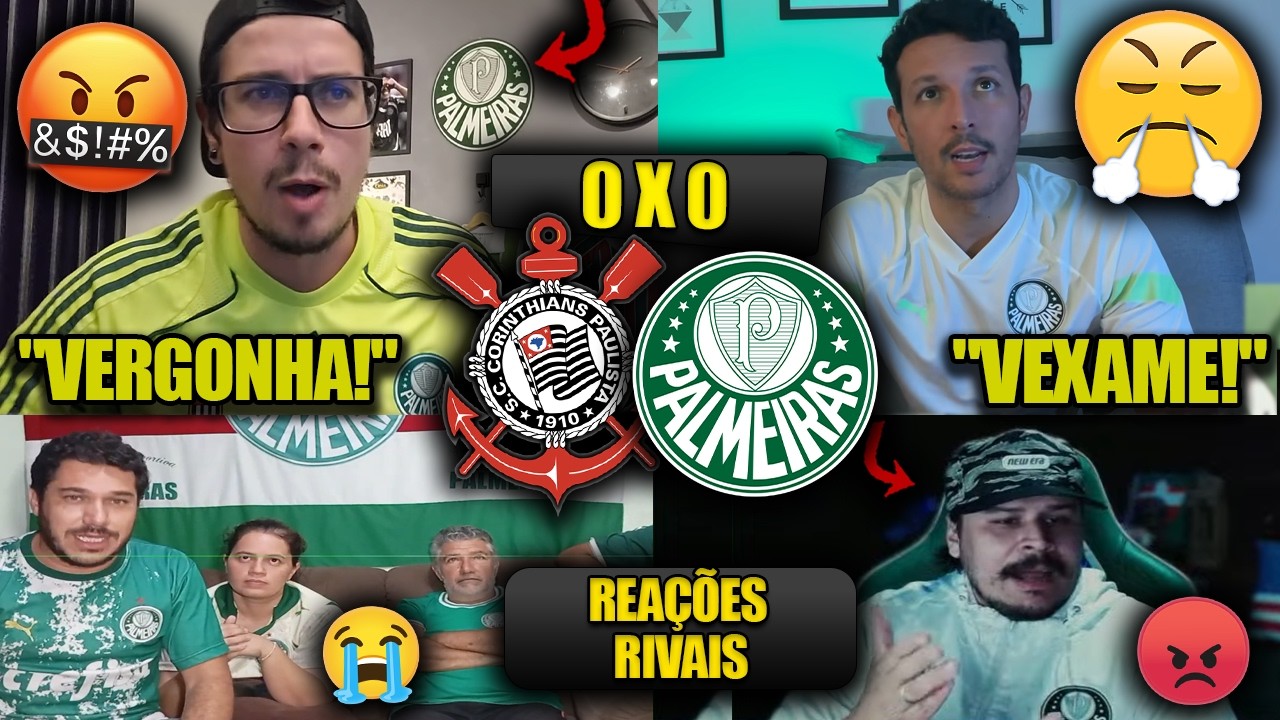 REA&Ccedil;&Otilde;ES dos RIVAIS FURIOSOS com EMPATE - CORINTHIANS 0x0 PALMEIRAS - REACT BRASILEIR&Atilde;O 2026