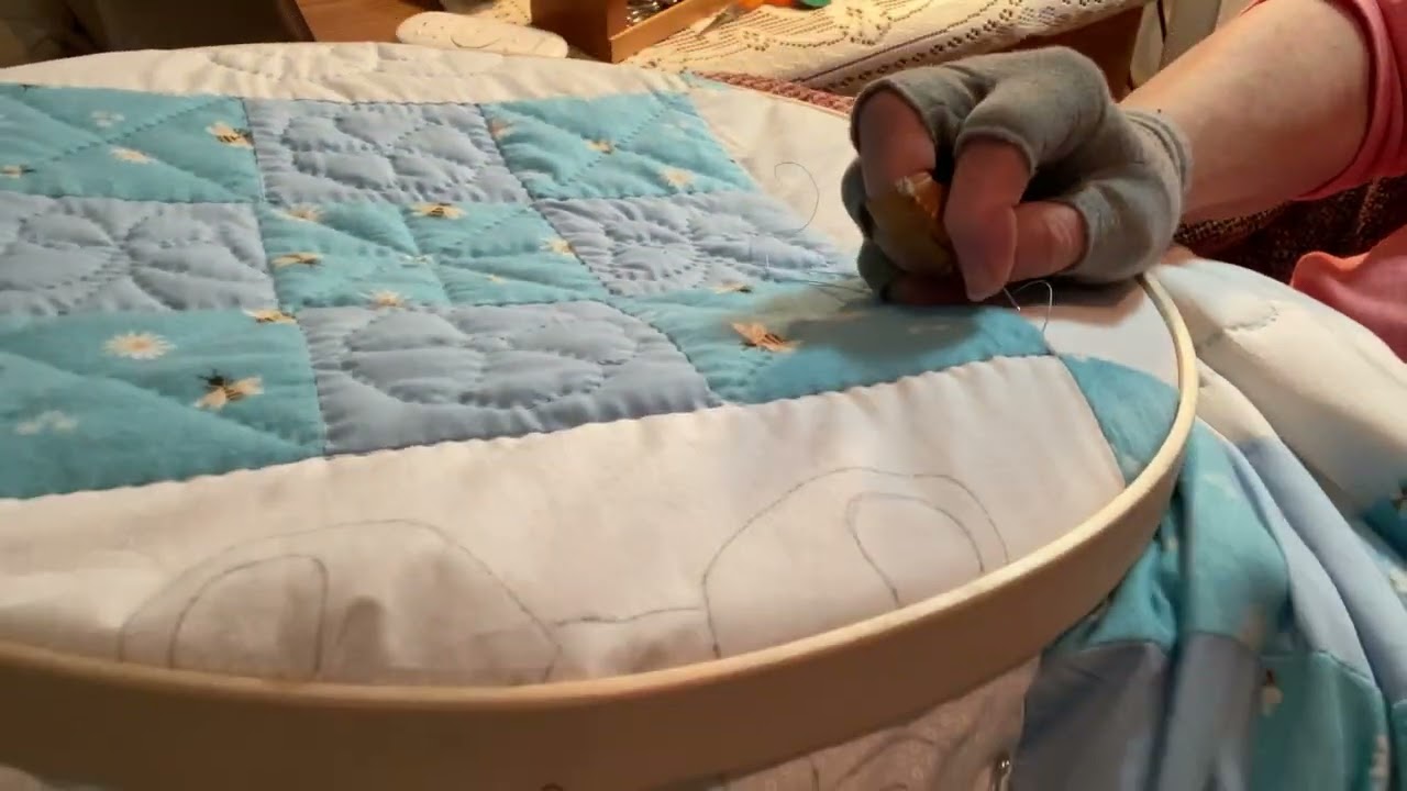 Quilting by hand