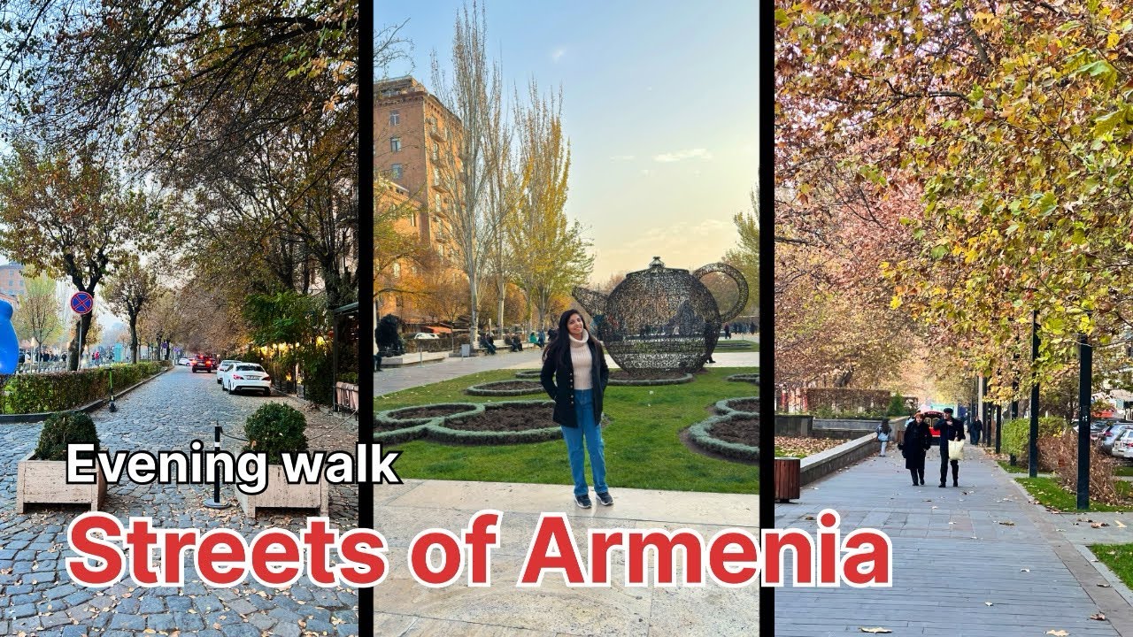 Evening walk on the streets of Yarevan, Armenia | Dec 2025