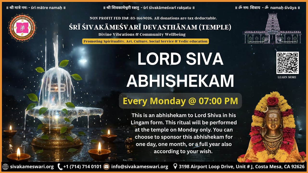 Lord Shiva Abhishekam – Weekly | Monday 9th February 2026
